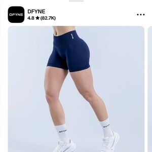 Blue High-Waisted Bike Shorts with Contoured Waistband